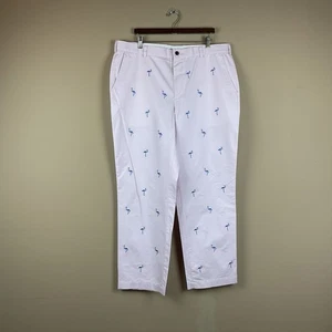 Brooks Brothers Country Club Chino Pants Mens 40 X 32 Pink Flamingo Cotton - Picture 1 of 12