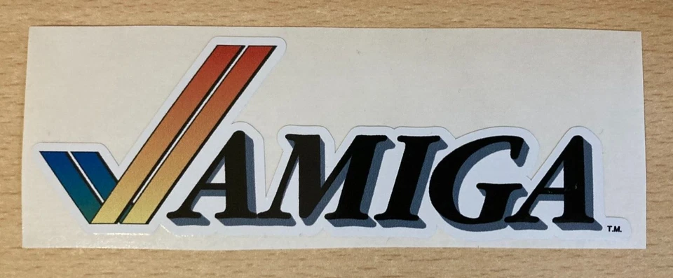 amiga corporation 1985 logo sticker 12x4 cm laptop desktop vintage - Immagine 1 di 1