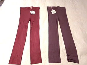 2 kate quinn Bamboo Organics Girls Sz 8Y Organic Skinny Leggings Raspberry &Plum - Picture 1 of 13