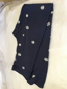 New Old Navy Girls Navy Snowflake Leggings Built in tough S,M - Picture 1 of 4