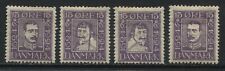 Denmark 1924 15 ore violet 4 different stamps mint o.g. hinged