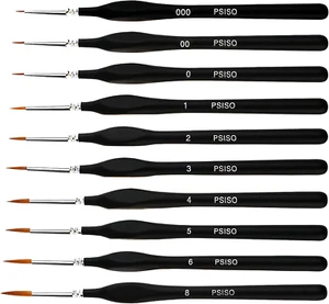 10 PCS Miniature Paint Brushes Kit, Fine Detail Painting Brush Micro - Picture 1 of 12