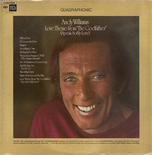 Andy Williams - Love Theme from "The Godfather" - Quadraphonic LP - Image 1 of 1