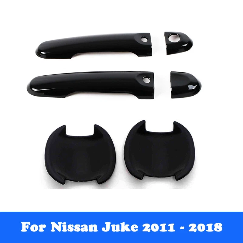 Para Nissan Juke 2011-2018 Color Negro Manija Puerta Cuenco Cubierta Tazón Accesorios Foto 1 de 1