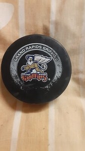 2012-13 Grand Rapids Griffins (American Hockey League) official game used puck