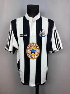 NEWCASTLE UNITED 1995 1997 HOME SHIRT FOOTBALL SOCCER JERSEY ADIDAS MEN SIZE 2XL - Picture 1 of 12