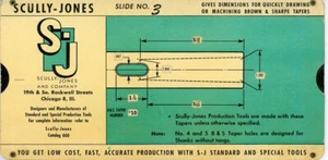 SCULLY-JONES SLIDE N. CALCOLATRICE GUIDA DIMENSIONI 3 CONICHE 8" x 4" - Foto 1 di 2