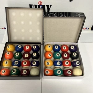 Jasper Bees Billiard Pool Balls Complete Set Great Preowned 2 1/4" And Other Set - Picture 1 of 10