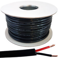 100m Outdoor Speaker Cable 1.5mm² Stranded OFC Copper Garden Wire Flex Reel 100V