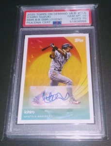 PSA 10 2020 Topps On Demand Ichiro Suzuki MLB Card #1LA From Japan GEM MINT - Bild 1 von 6