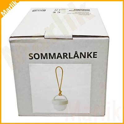 Lámpara Colgante LED IKEA SOMMARLANKE, Blanca 3 7/8", Funciona con Pilas, Exterior, NUEVA Foto 1 de 3