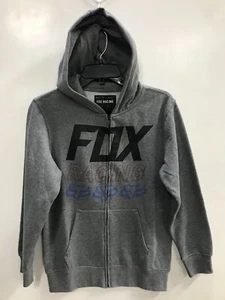 Fox Boy's Hoodie "Youth Overdrive Zip Fleece" HTR GRAPH - Picture 1 of 3