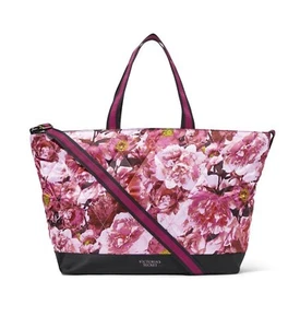 Victoria’s Secret Weekender Tote Bag Duffle Gym Travel Bag Quilted Satin / NWT - Picture 1 of 3