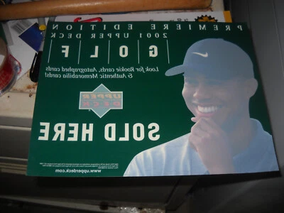 Tiger Woods 2001 cubierta superior estreno 11 1/4" x 8 5/8" calcomanía adhesiva ventana Foto 1 de 4