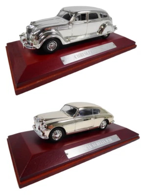 Lot 2 voitures 1/43 CHRYSLER Airflow + LANCIA Atlas Silver Cars Diecast SC6 - Photo 1/4