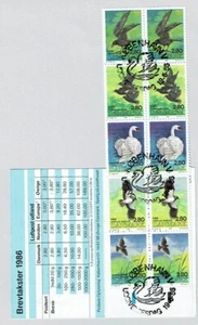 Denmark 1986 bird booklet FDC - Picture 1 of 1