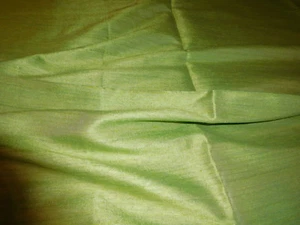 LIME SILK? SEMI SHEER DRAPERY FABRIC new ELEGANT flowing - Picture 1 of 6