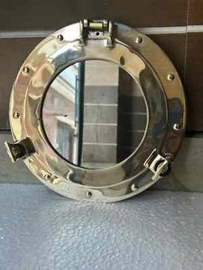 9" Brass Porthole Ship Nautical Window Mirror Inspired Look Ship Boat Porthol - Picture 1 of 7
