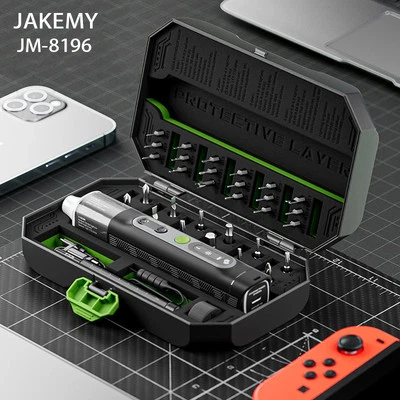 JAKEMY Smart Cordless Electric Screwdriver Set Rechargeable 1500mAh 4-Gears 1NM - Image 1 of 4