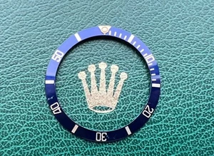 Genuine ROLEX Submariner 16613 16803 16808 Blue TRITIUM Bezel INSERT #1423 - Picture 1 of 6