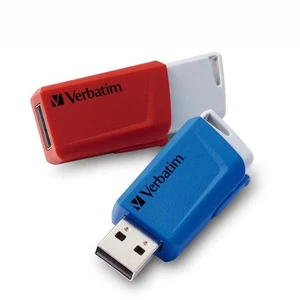 Verbatim Store 'n' Click USB-Stick 3.2 Gen 1 - 2x 32GB Speicherstick, Rot/Blau - Bild 1 von 6