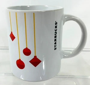 Taza de Navidad Starbucks 10,8 oz blanco rojo adornos 320 ml taza de café navideño - Imagen 1 de 6