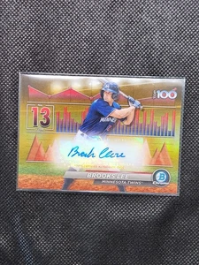 2024 Bowman Chrome Top 100 Brooks Lee RC Gold Refractor Auto /50 - Picture 1 of 2