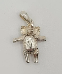 Sterling Silver Movable Articulated Elephant Charm Pendant 4 G - Picture 1 of 6