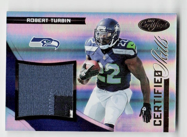2012 Panini Certified #4 Robert Turbin Certified Skills Materials Prime #/49 - Image 1 of 2