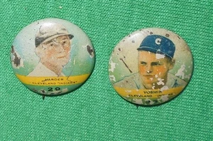 Antique 1930's Cleveland Indians Player Pinbacks: Mel Harder & Joe Vosmik - Picture 1 of 2