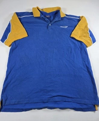 Polo pesado vintage Y2k Badboy azul amarillo 2xl Foto 1 de 4