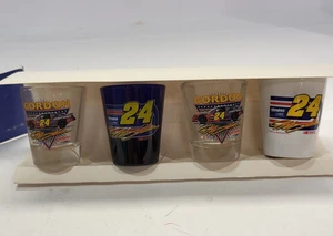 Gafas de chupito Nascar vintage de 4 piezas Jeff Gordon #24 2 transparentes negras blancas Hendrick '03 - Imagen 1 de 12