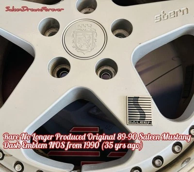 ORIGINAL 89-90 SALEEN MUSTANG TABLERO METAL EMBLEMA FOXBODY MUSTANG GT COBRA SHELBY Foto 1 de 3