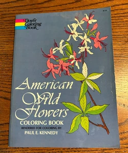 Vintage 1971 American Wild Flowers Dover Coloring Book Paul Kennedy 46 Pages - Picture 1 of 4