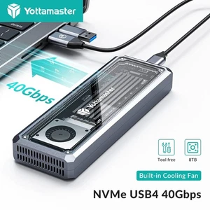 40Gbps M.2 NVMe USB 4 SSD Obudowa do Thunderbolt z wentylatorem chłodzącym 4 TB - Zdjęcie 1 z 7