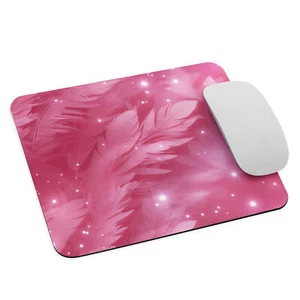 Feather Pink Mouse Pad with Feathers - Picture 1 of 1
