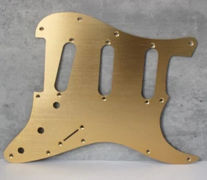 Gold Anodized Pickguard Replacement For 64 65 Strat -11 Holes - Picture 1 of 6