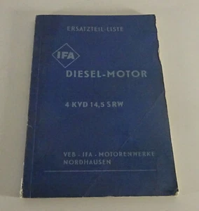 Catálogo de piezas / Lista de piezas de repuesto IFA motor diésel 4 KVD 14,5 SRW stand 1966 - Imagen 1 de 4