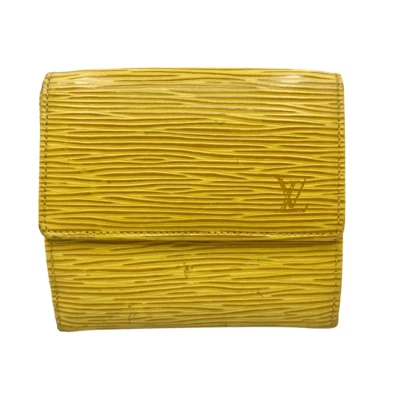 Cartera vintage Louis Vuitton EpiLeather Elise 4,25”W x 4”H x 0,75”D Laker amarilla Foto 1 de 4