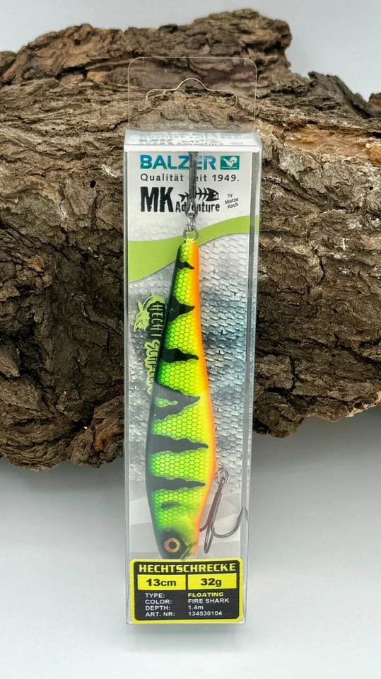 Balzer MK Adventure Hechtschrecke Fire Shark 13cm Tauchtiefe 1 4m