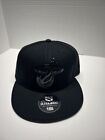 NBA Miami Heat  Black Hat Cap Snapback One Size With Shiny Logo