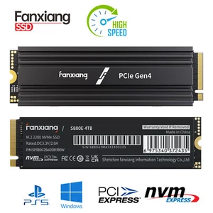 Fanxiang SSD Festplatte 1TB 2TB 4TB M.2 NVMe SSD PS5 PCIe Gen 4.0 SSD Hard Drive - Afbeelding 1 van 28