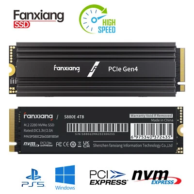 Fanxiang SSD Festplatte 1TB 2TB 4TB M.2 NVMe SSD PS5 PCIe Gen 4.0 SSD Hard Drive - Bild 1 von 4