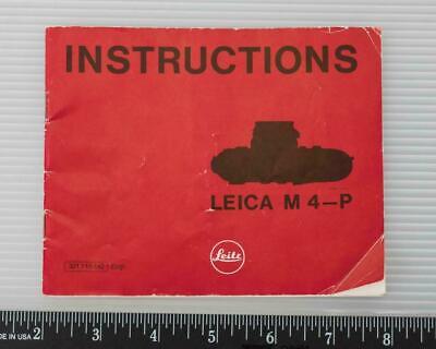 Leica Original M 4-P Instruction Book Manual- 32 Pages Vtg Wf • 35.18€