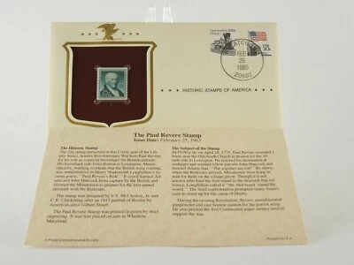 Paul Revere 1965 Stamp 25 Cent Historic Stamps America Commemorative Cover MNH - Image 1 of 4