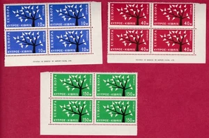 R* CYPRUS 4 SETS BLOCKS 12 V. MNH* 1963 CEPT EUROPA Mi nr. 215-217 #77813 - Picture 1 of 2