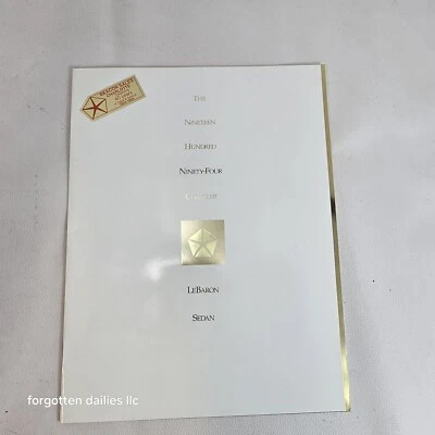 Chrysler Lebaron 1994 sedán concesionario volante de ventas Foto 1 de 4