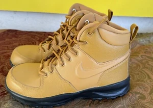 Nike Youth Manoa Leather Boots (GS) Wheat Black BQ5372 700 Size 5.5 - Picture 1 of 10