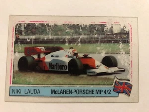 McLaren Porsche MP4/2 Panini 1984 plástico Niki Lauda Grad Prix bueno - Imagen 1 de 2