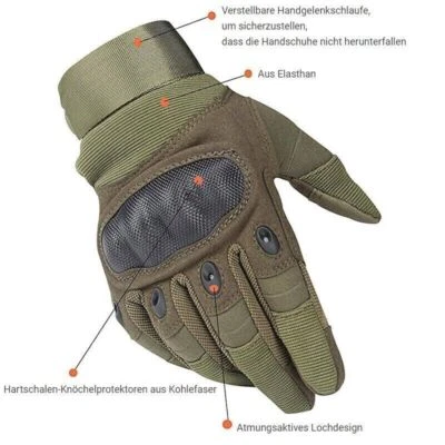 Motorradhandschuhe Herren Motorrad Handschuhe mit Knöchelprotektor Touchscreen - Bild 1 von 4